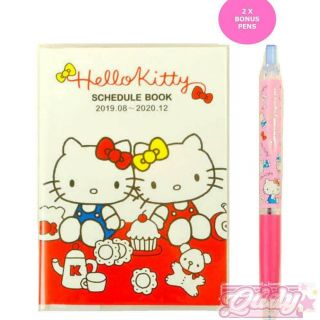 2019 - 2020 Hello Kitty Mimmy Pocket Planner Schedule Book Agenda Pink,  2 Pens