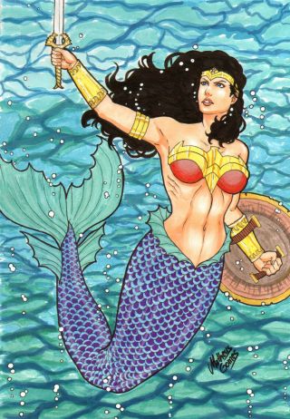 Ww Mermaid 1 Sexy Color Pinup Art - Comic Page By Matheus Gomes