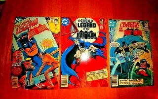 1980 Dc Comics " Untold Legend Of The Batman " 1 - 2 - 3 Bagged And Boarded F/vf