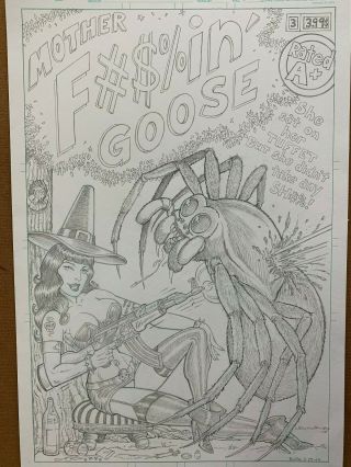 Bettie Page 3 Comic Art 11x17 Unpublished Cover