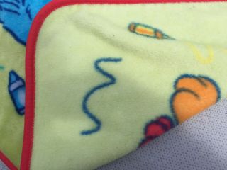 Vintage Sesame Street Fleece Baby Blanket W/ Big Bird,  Elmo,  & Cookie Monster 5