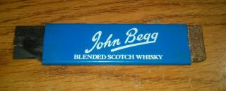 Rare Vintage John Begg Blended Scotch Whisky Pub Advertising Box Knife