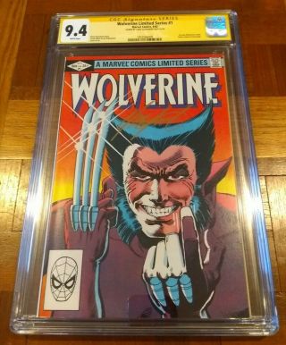 Wolverine Limited Series 1 1982 Cgc 9.  4 Signed Claremont White Pages Yukio Cameo