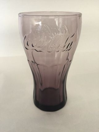 Vintage Coca - Cola Coke Purple Tinted Fountain Drink Glass