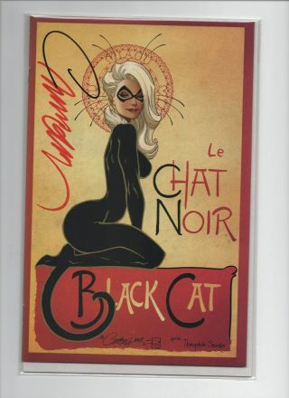 Black Cat 1d J Scott Campbell (le Chat Noir) Variant Cover Signed With