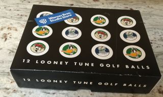 1998 Exclusive Warner Bros Looney Tunes Bugs Daffy Taz 12 Golf Balls Nip