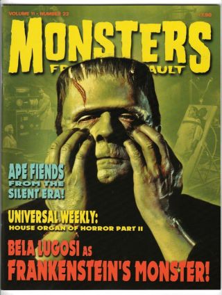 Monsters From The Vault 22 Summer 2006 Nm 9.  4 Bela Lugosi Frankenstein Rare Oop