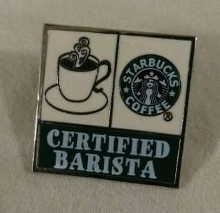 Starbucks Coffee Mug Certified Barista.  Old Official Pin,  Badge