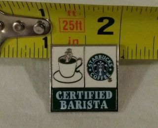 Starbucks Coffee Mug Certified Barista.  Old Official pin,  badge 3