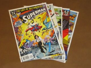 Superman The Fall Of Metropolis 1 - 5 Vf Complete Set Supergirl Superboy Luthor