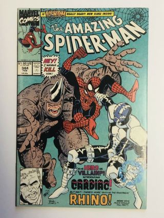The Spider - Man 344 (feb 1991,  Marvel) First Cletus Kassiday Carnage
