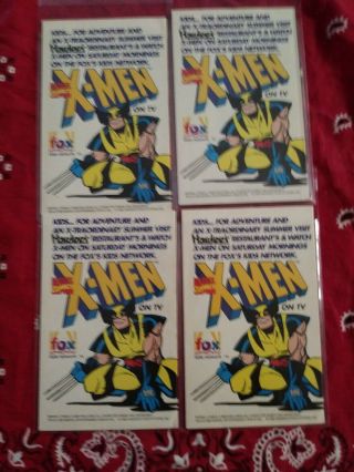 X - Men Hardee ' s Mini Comic Books (1 - 4) Roy Rogers/Time Gliders 1995 2