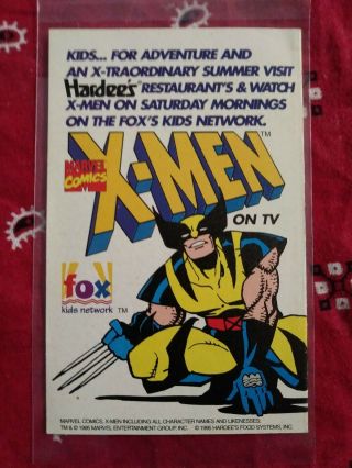 X - Men Hardee ' s Mini Comic Books (1 - 4) Roy Rogers/Time Gliders 1995 4