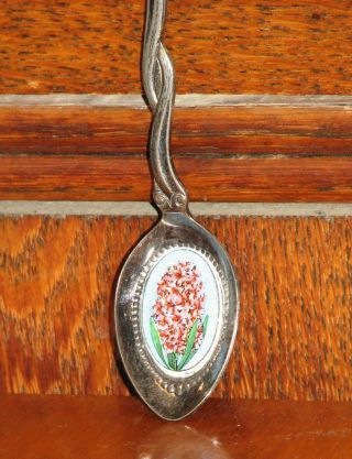Vintage Breck ' s founded 1818 Silver Plated Spoon Hyacinth Made in Holland 4 7/8 