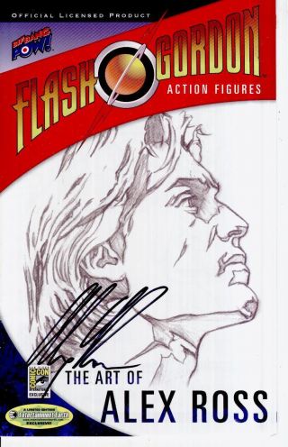 Alex Ross Signed Sam Jones Flash Gordon Sketchbook San Diego Comic Con Dvd Movie