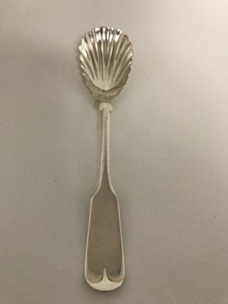 Vintage Rogers Bros.  A1 Silverplate Sugar Spoon Scalloped 6 "