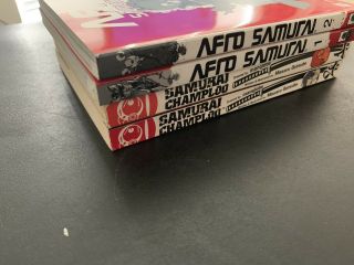 Afro Samurai Vol.  1 & 2 Plus Samurai Champloo Vol.  1 & 2 Manga.  Classic Anime.