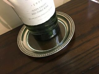 Vintage Silverplate Wine Bottle Coaster