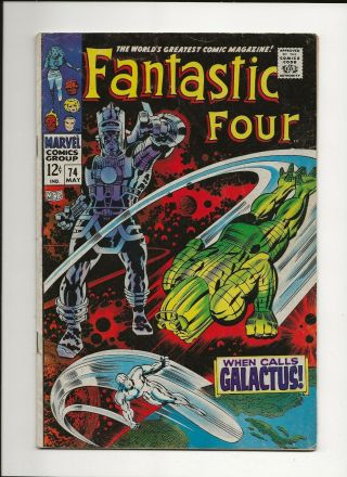 Fantastic Four 74 1968 Marvel Silver Surfer App.  Gd/vg