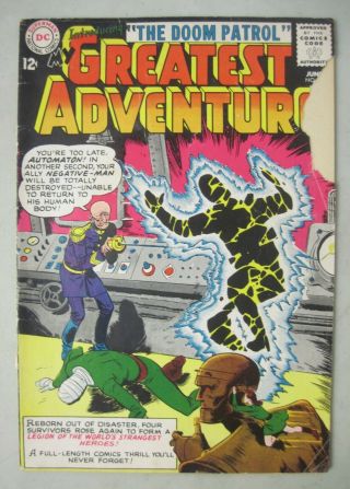 My Greatest Adventure 80 June 1963 Dc Comics 1st Appearance Of The Doom Patrol