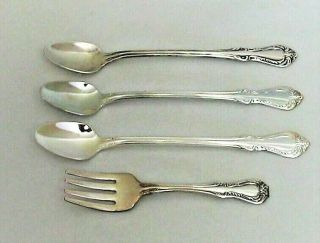 Oneida Chalice - Harmony (3 Infant Feeding Spoons & (1) Baby Fork Silver Plate