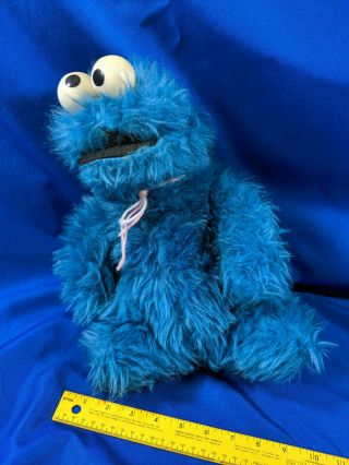 1970s Knickerbocker Sesame Street 14 " Cookie Monster Rattle Eyes Vtg Plush