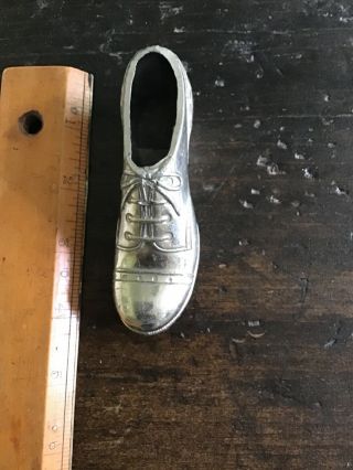 Antique Metal Mens Shoe Italy Paperweight 4”x1.  4x1.  5