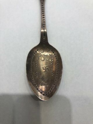 1920,  Silver Souvenir Spoon,  Unusual Swastika Designs,  Special 2