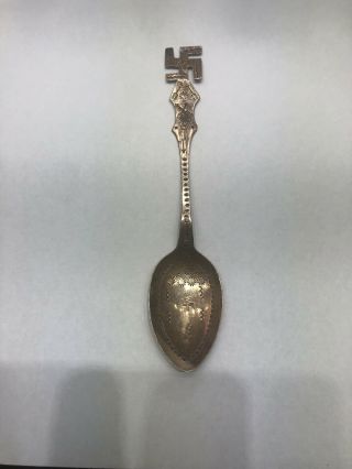 1920,  Silver Souvenir Spoon,  Unusual Swastika Designs,  Special 4