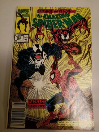 The Spider - Man 361 362 363 (Apr 1992,  Marvel) Carnage Part 1 - 3 4