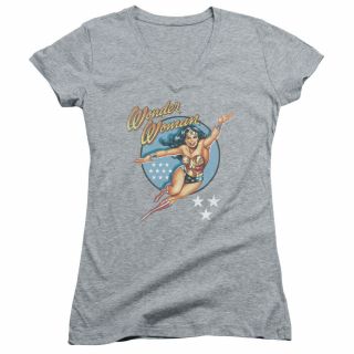 Wonder Woman Vintage Dc Comics Junior V Neck T Shirt