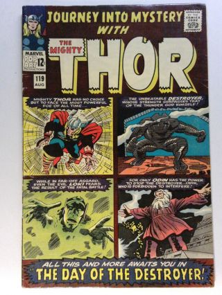 Journey Into Mystery 119 Vg/fn 5.  0 Marvel Comics Thor