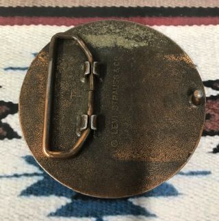 Vintage Round Levi Strauss & Co.  Belt Buckle Copper S.  F.  CAL 2 5/8” Diameter 3
