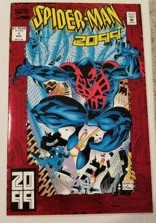 Spider - Man 2099 1 Marvel Orgin Of Spider - Man 2099 Red Foil Nm,  (9.  6 - 9.  8) 1992