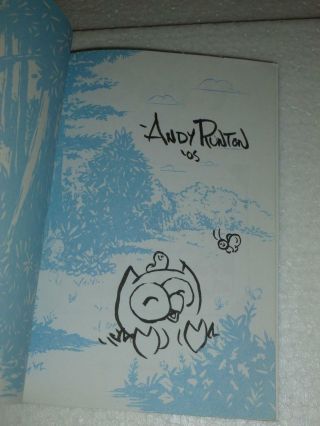 Owly - Just A Little Blue - Singed By Andy Runton - With Sketch - Top Shelf 