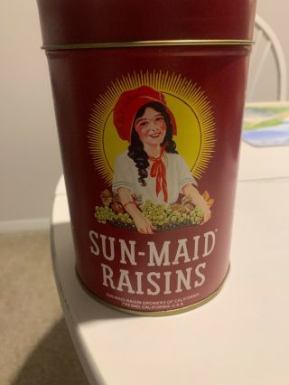 Sun Maid Raisins Tin From 1987