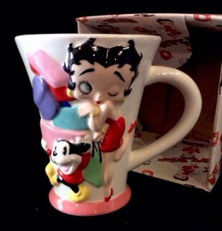 Betty Boop 3d Ceramic Mug Pudgy & Bimbo Girls Just Want To Have Funds Vandor Nib