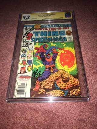 Marvel Two In One Annual 2 Cgc Ss 9.  2 Signed Starlin And Rubinstein
