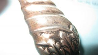 Antique Victorian Ornate Sterling Silver Handle Shoe Horn 4