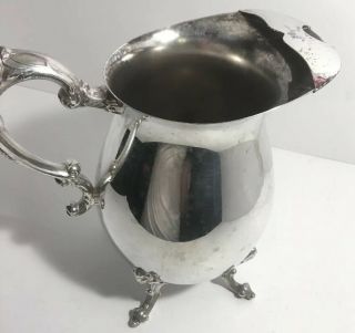 Vintage Sheridan Silver Plated Water Pitcher Large