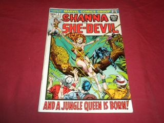 C2 Shanna The She - Devil 1 Marvel 1972 Bronze Age 5.  5/6.  0 Comic