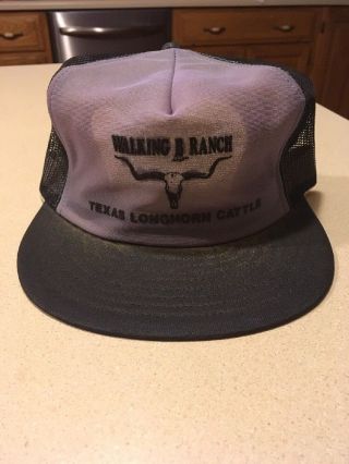 Vintage Walking B Ranch Texas Longhorn Cattle Hat