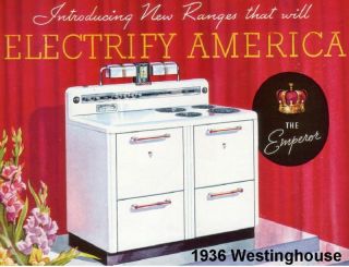 1936 Westinghouse Electric Stove Refrigerator / Tool Box Magnet