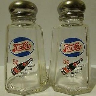 A Set Of Pepsi Coca Cola Salt & Pepper Shakers
