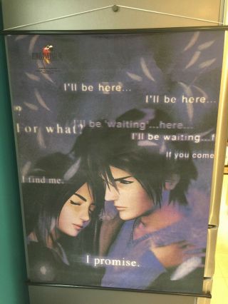 Vintage Final Fantasy 8 Ffviii Rinoa Squall Cloth Wall Scroll Video Game Poster