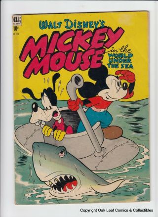 Mickey Mouse Four Color Fc 194 Disney Dell Comic Book Vg,  1948