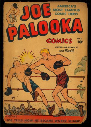 Joe Palooka Comics 1 Low Grade (brittle) First Issue Harvey 1945 Fr - Pr
