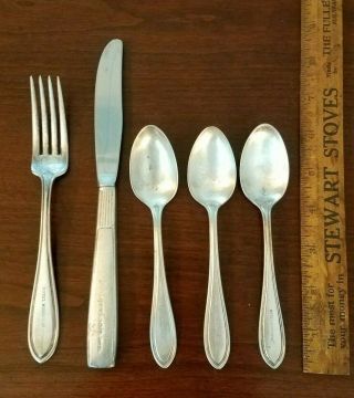Vtg Hotel Morrison Silver Plate Spoons Knife Fork Flatware Chicago Restaurant