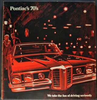 1970 Pontiac Brochure Gto Judge Tempest Grand Prix Bonneville Catalina