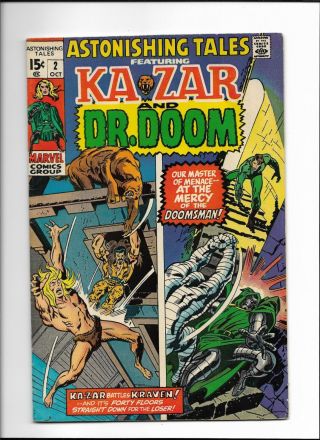 Astonishing Tales 2 3 4 5 Kazar Dr Doom Doomsman Kraven Red Skull Zebu Sun - God